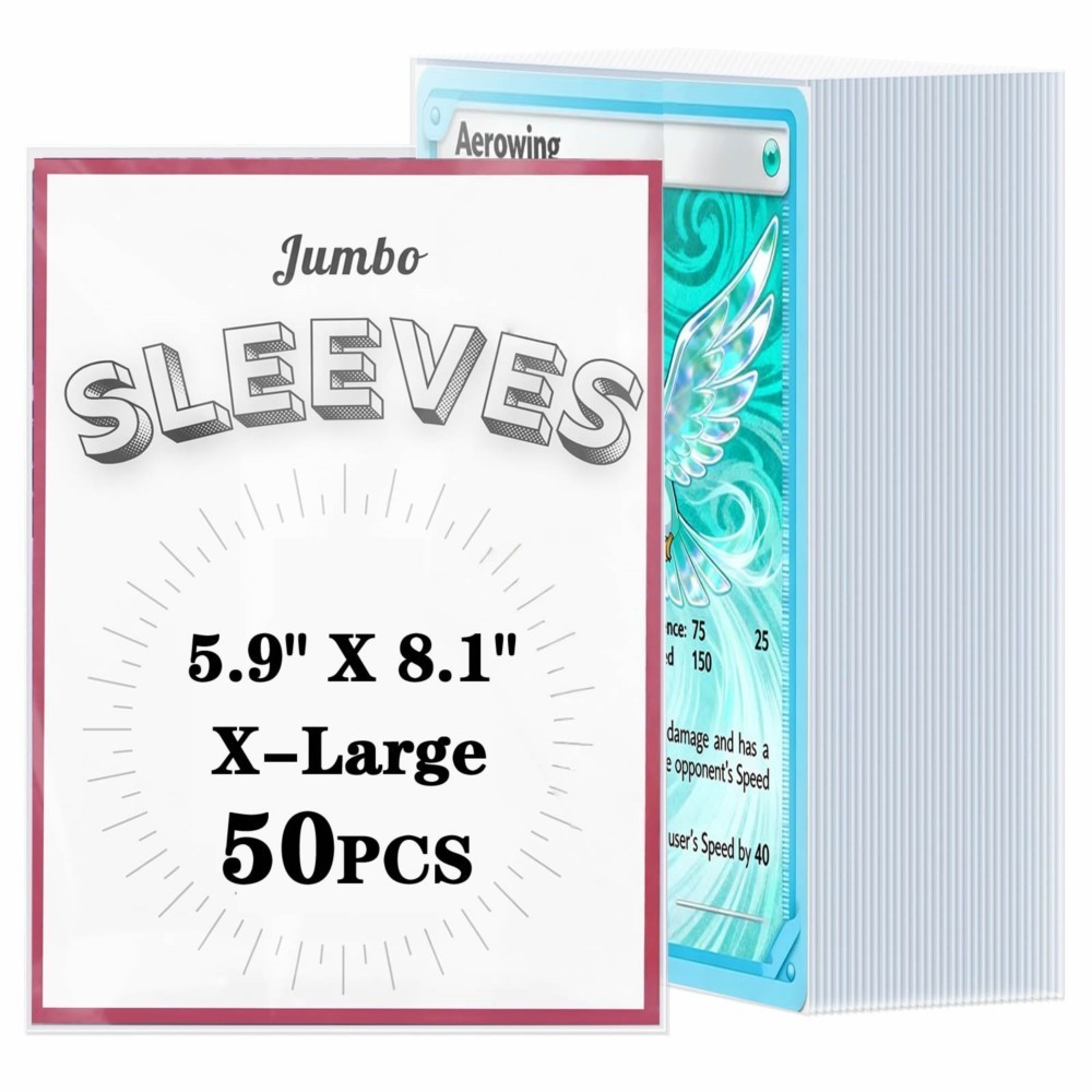 50-250pcs Transparent Jumbo Ca - Collector Card Sleeve 评论和价格