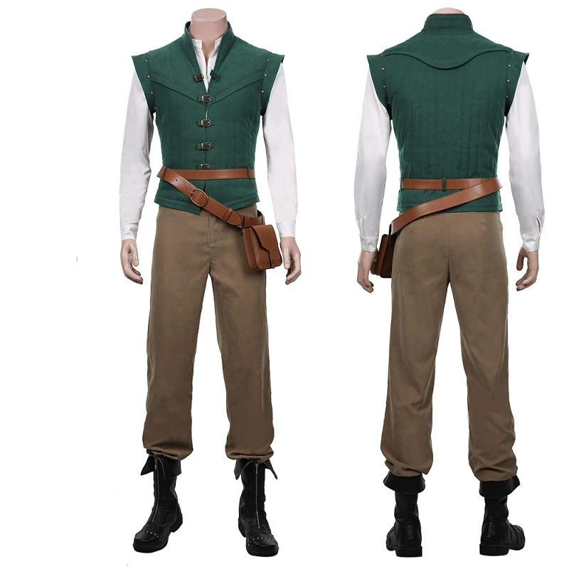 Flynn Rider Cosplay Costume Gr - Anime Merchandise Men 评论和价格