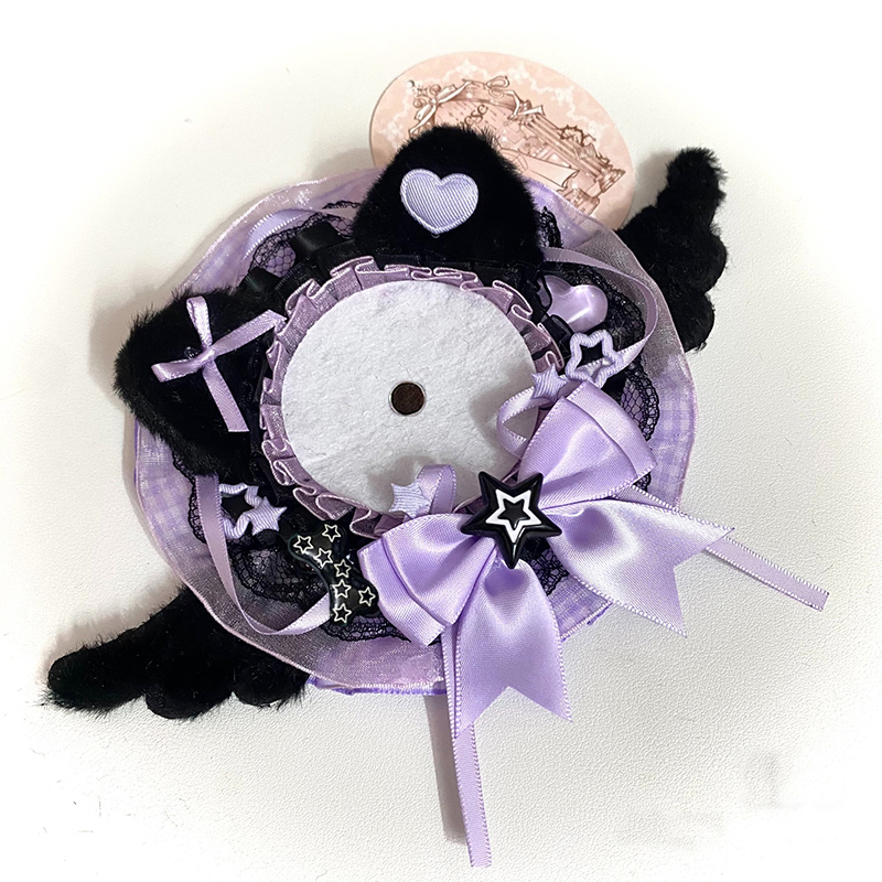 Black Plush Cat Ear Round Lace - Unique Anime Merchandise 评论和价格