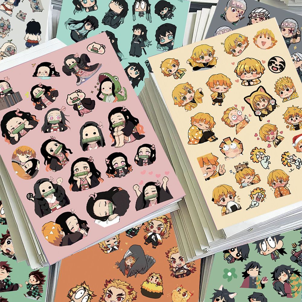 24pcs Chibi Demon Slayer scree - Sticker Sheet Set 评论和价格