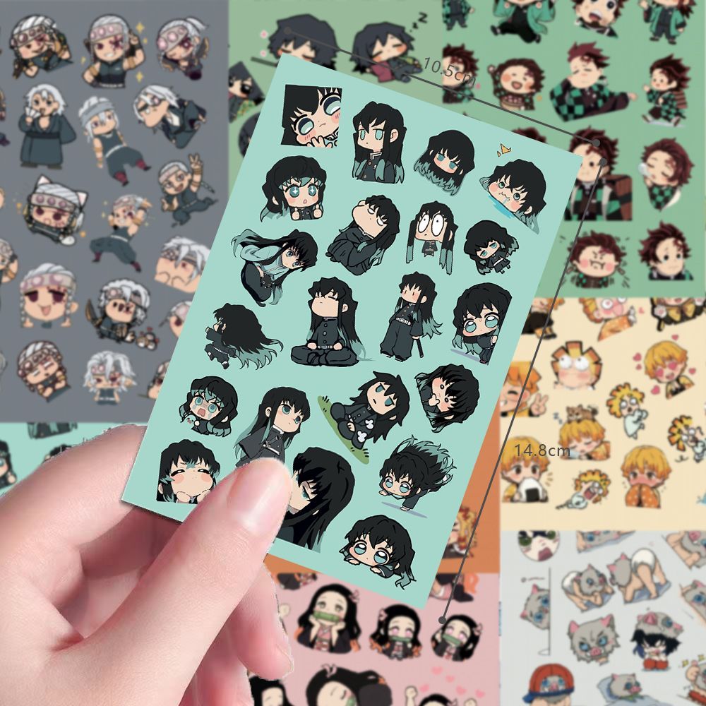 24pcs Chibi Demon Slayer scree - Sticker Sheet Set 评论和价格