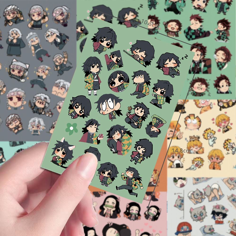 24pcs Chibi Demon Slayer scree - Sticker Sheet Set 评论和价格