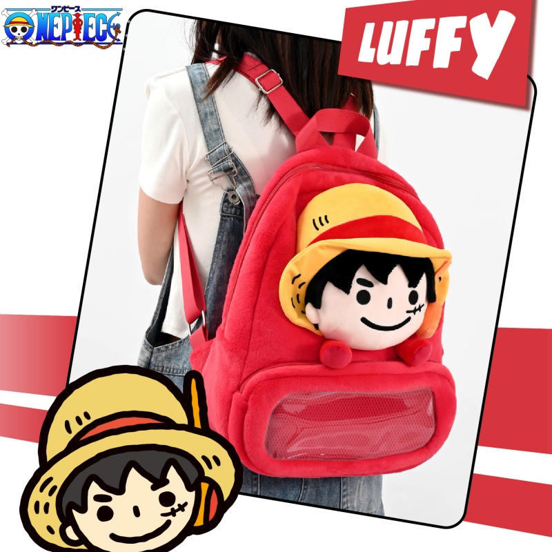 One Piece Backpack Cartoon Mon - Luffy Anime Merchandise 评论和价格