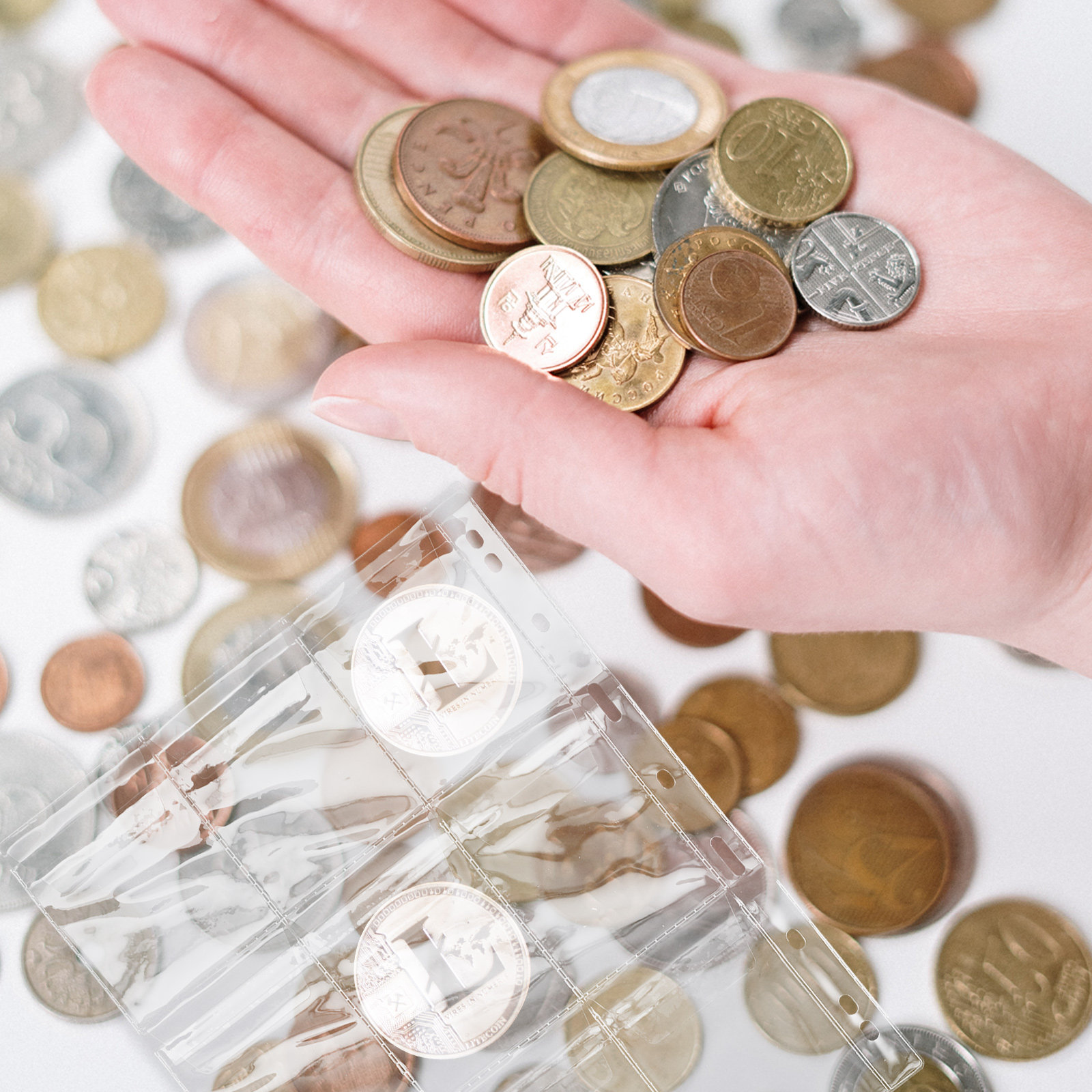5 Pcs Coin Holders for Collect - Collector Card Sleeve 评论和价格