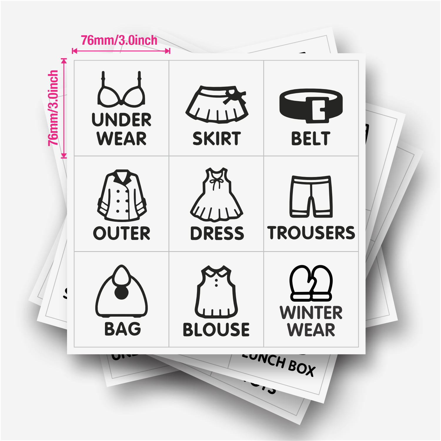 9 pcs/Sheet, Wardrobe Organize - Sticker Sheet Set 评论和价格