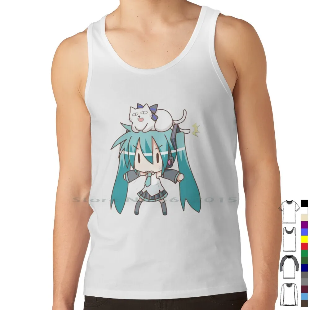 Miku T Shirt 100% Cotton Kawai - Anime Merchandise Men 评论和价格