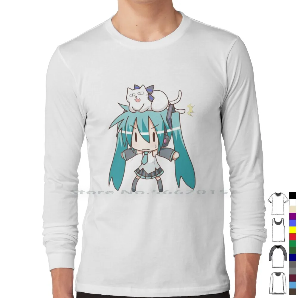 Miku T Shirt 100% Cotton Kawai - Anime Merchandise Men 评论和价格
