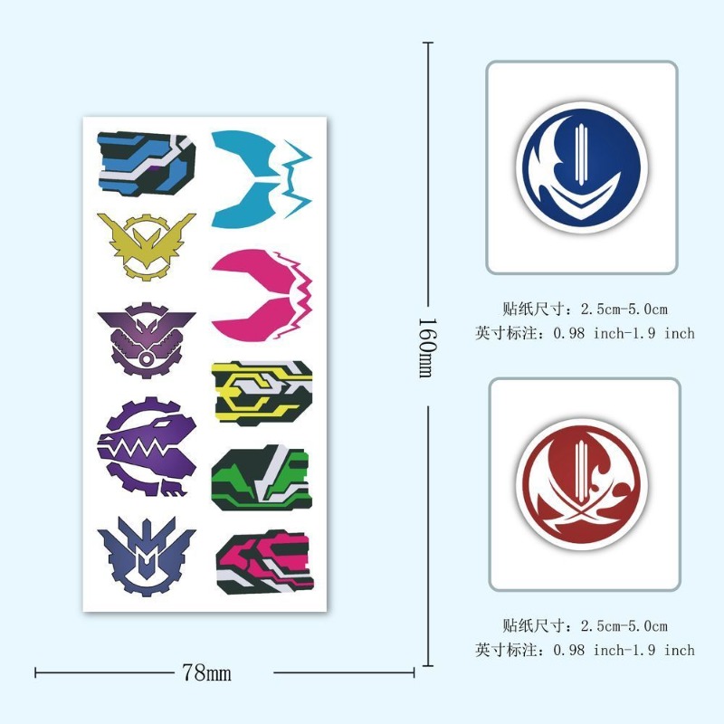60 Sheets Kamen Rider Logo Sti - Sticker Sheet Set 评论和价格